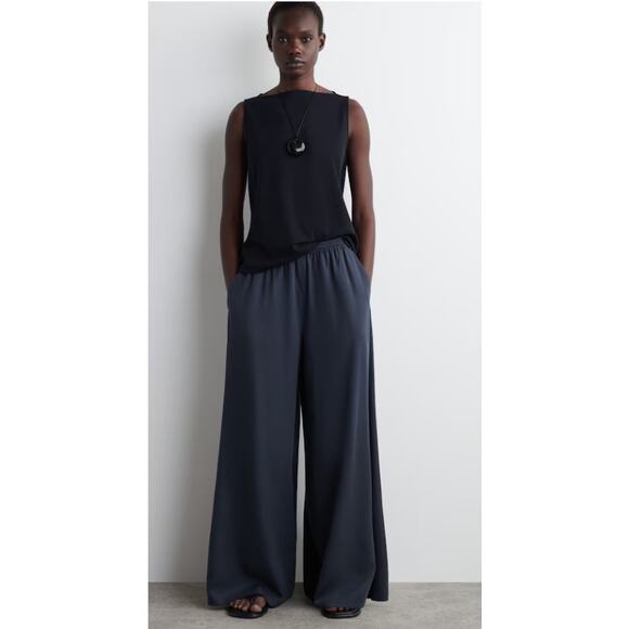 COS TWILL PALAZZO PANTS - Picture 1 of 5